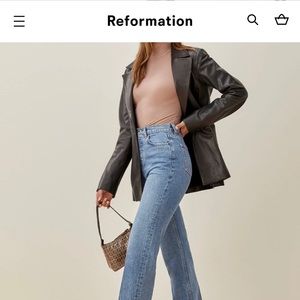 Reformation Cynthia High Rise Straight Jeans (Colorado, 27)